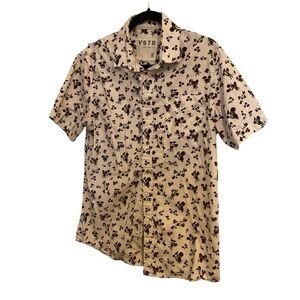 VSTR Premium Shirt size small Men's Floral Cream Shirt
